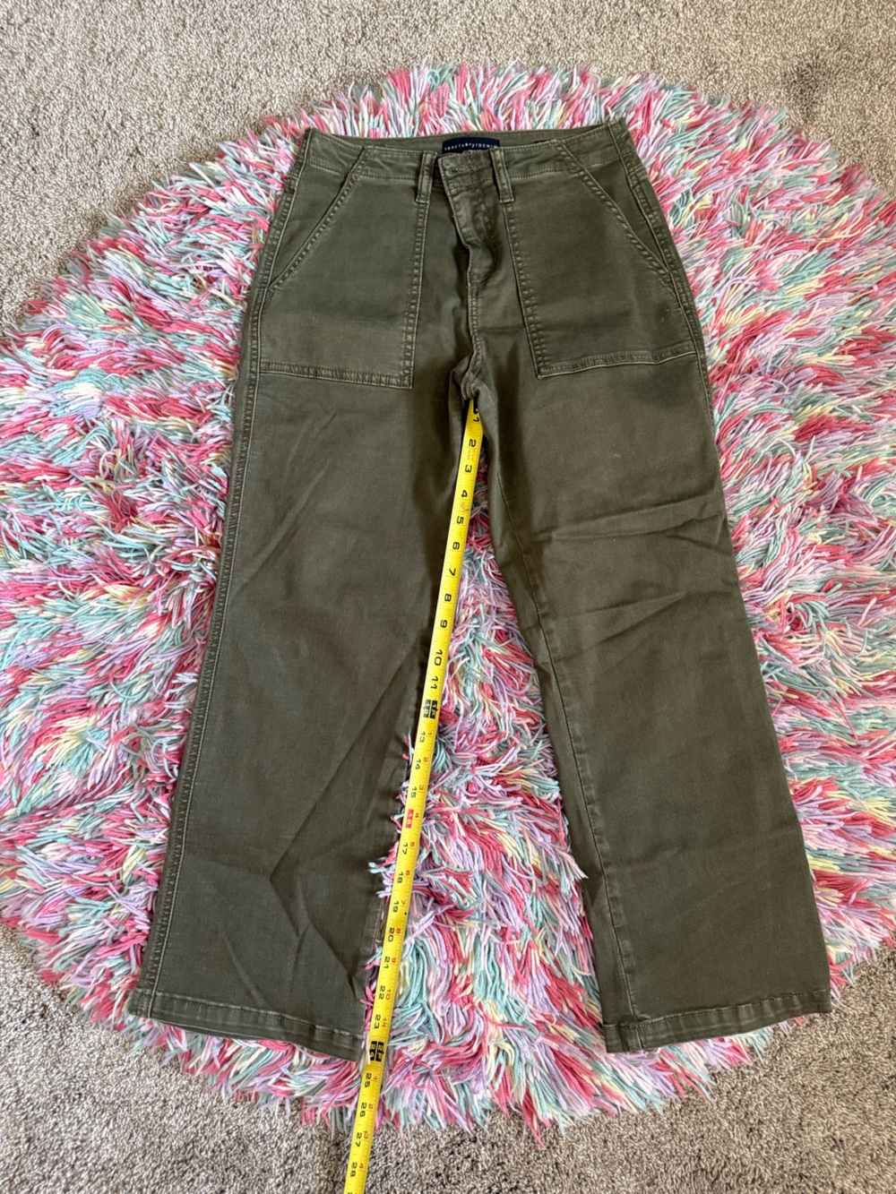 Sanctuary Denim Olive Soft Crop Pants. Size 27